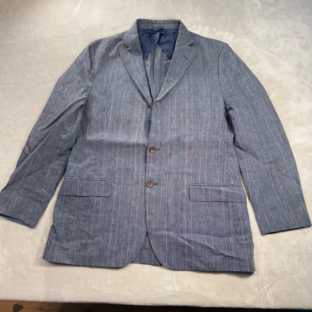 Brooks Brothers Blazer Men's Sz 43R Linen Fitzgerald Fit Sport Coat Suit Jacket